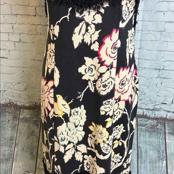 Diane von Furstenberg Olivette Silk Floral Slip Dress 10 Lace Trim Midi Coquette - Picture 5 of 16